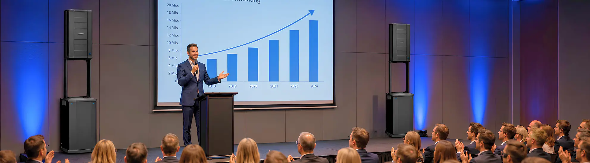Firmenveranstaltung Beamer Präsentation Augsburg